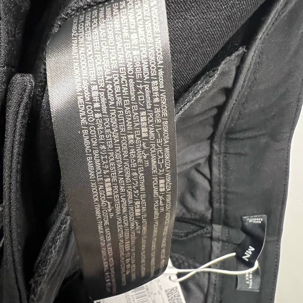 MNG by Mango Black Suit Mid Rise Trouser Pants Size 8 - Picture 5 of 8
